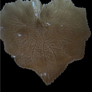 Gold and Burgundy leaf dish